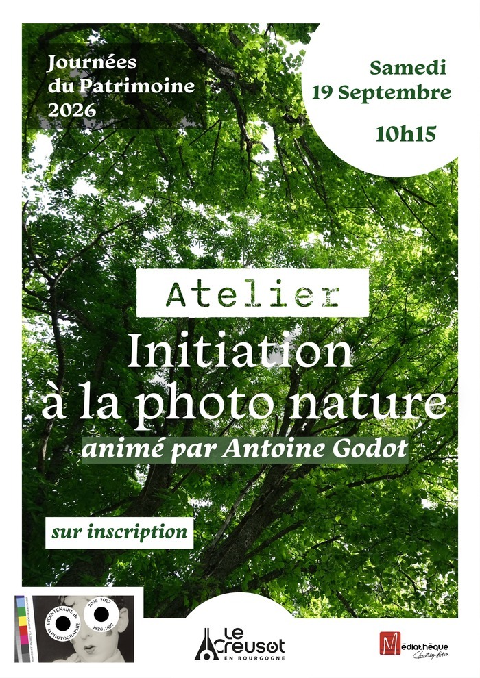 Atelier d&rsquo;initiation à la photo, Médiathèque Christian Bobin, Le Creusot