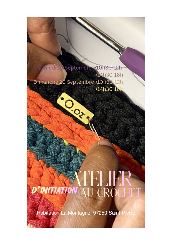 Atelier inititation au crochet, Château DEPAZ, Saint-Pierre