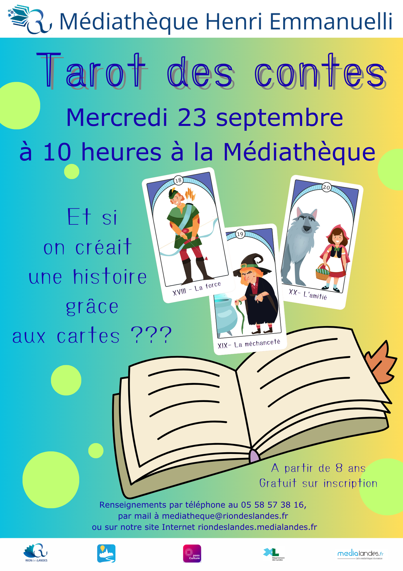 Atelier Le Tarot des Contes Rion-des-Landes