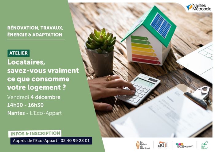 Atelier : locataires, savez-vous vraiment ce que consomme votre logement ? Éco-appart Nantes