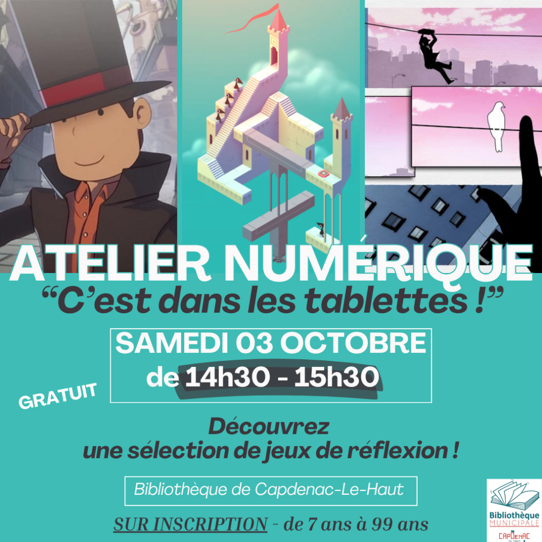 Atelier numérique C’est dans les tablettes Capdenac