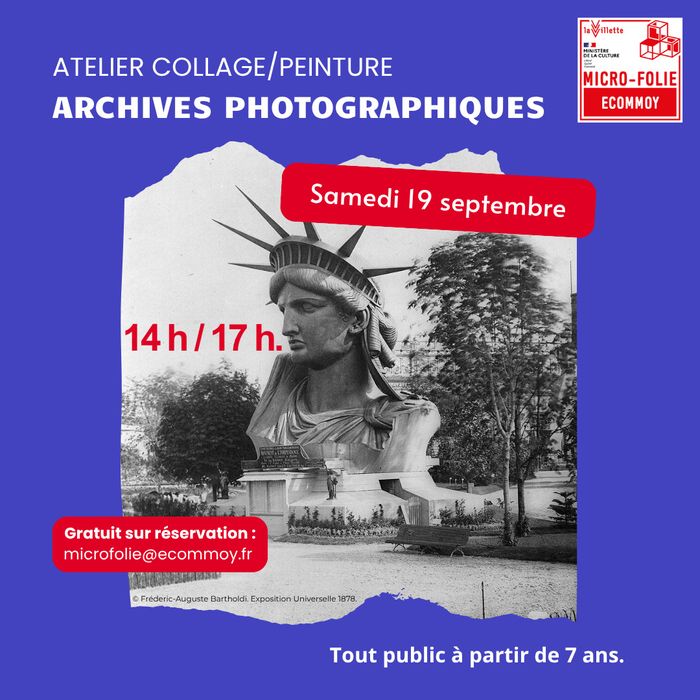 Atelier réinterpréter les archives photographiques, Micro-Folie Ecommoy, Écommoy