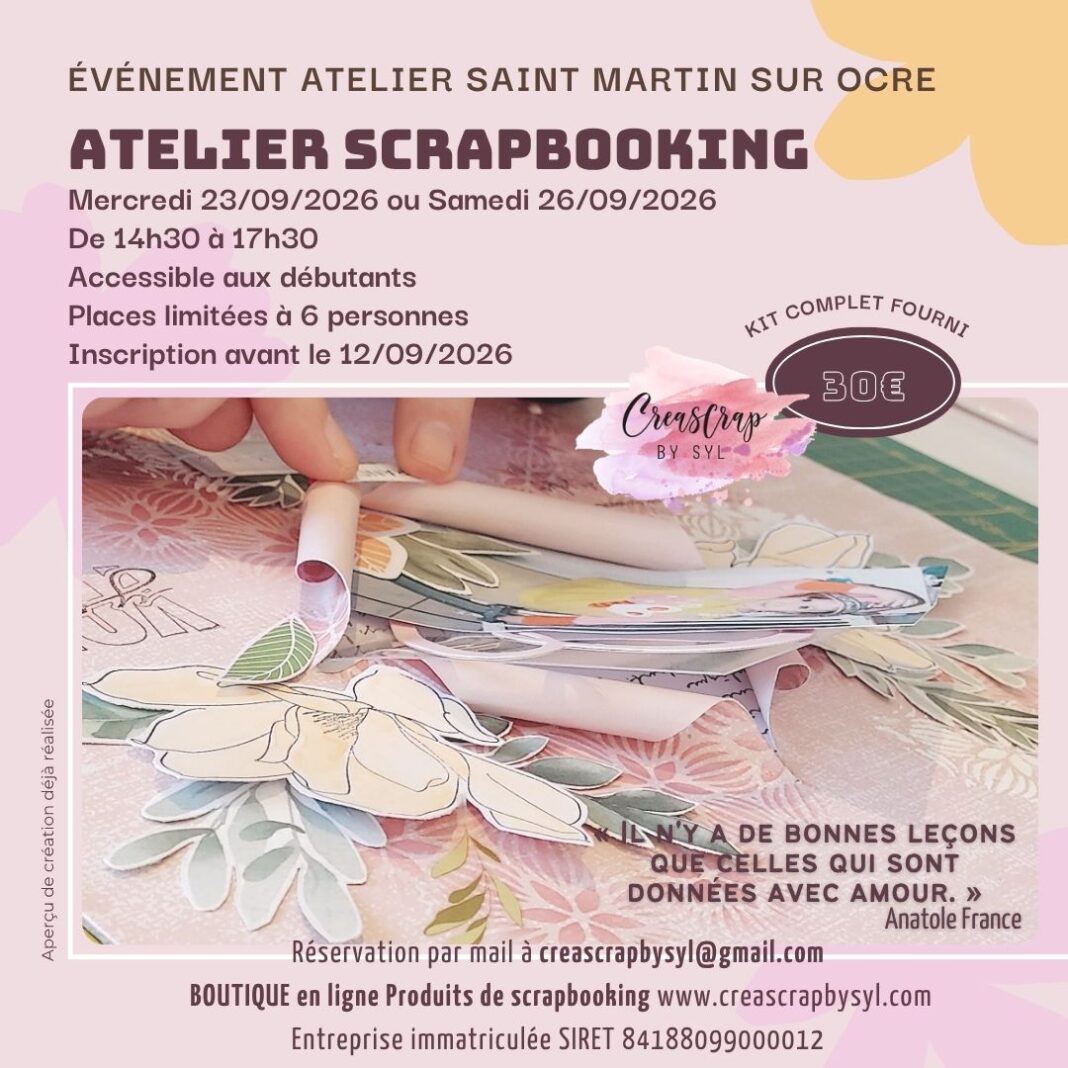 Atelier Scrapbooking Saint-Martin-sur-Ocre