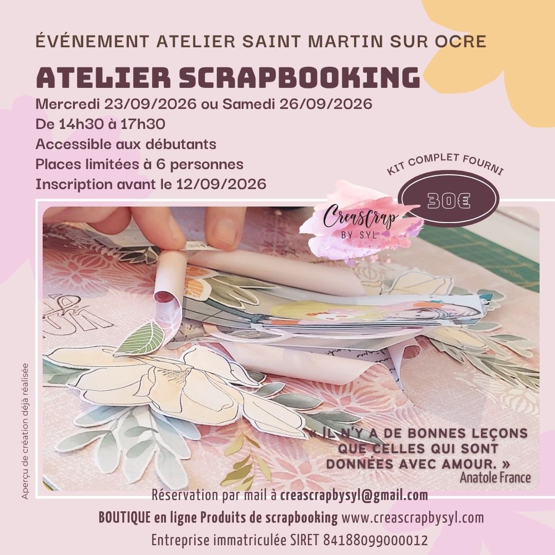 Atelier Scrapbooking Saint-Martin-sur-Ocre 2026-09-26