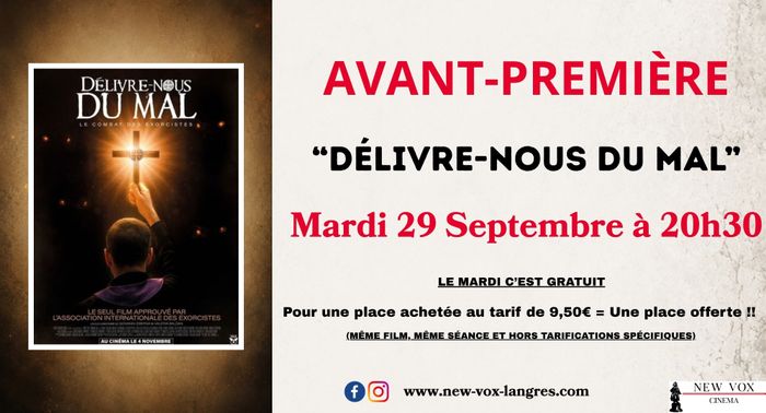 Avant-première : « Délivre nous du mal », Le New Vox, Langres
