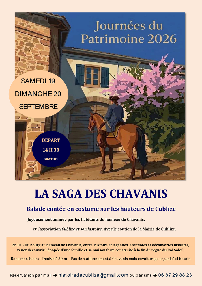 Balade contée La Saga des Chavanis, Cublize, Cublize