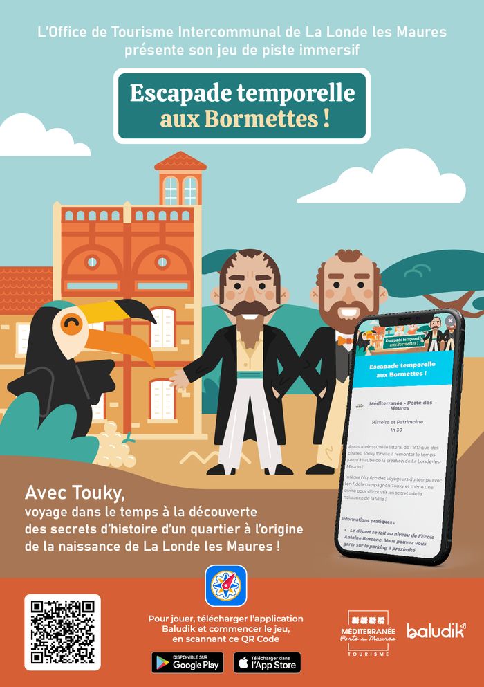 Balade interactive Baludik « Escapade temporelle aux Bormettes », Parking de l&rsquo;Ecole Antoine Bussone, La Londe-les-Maures