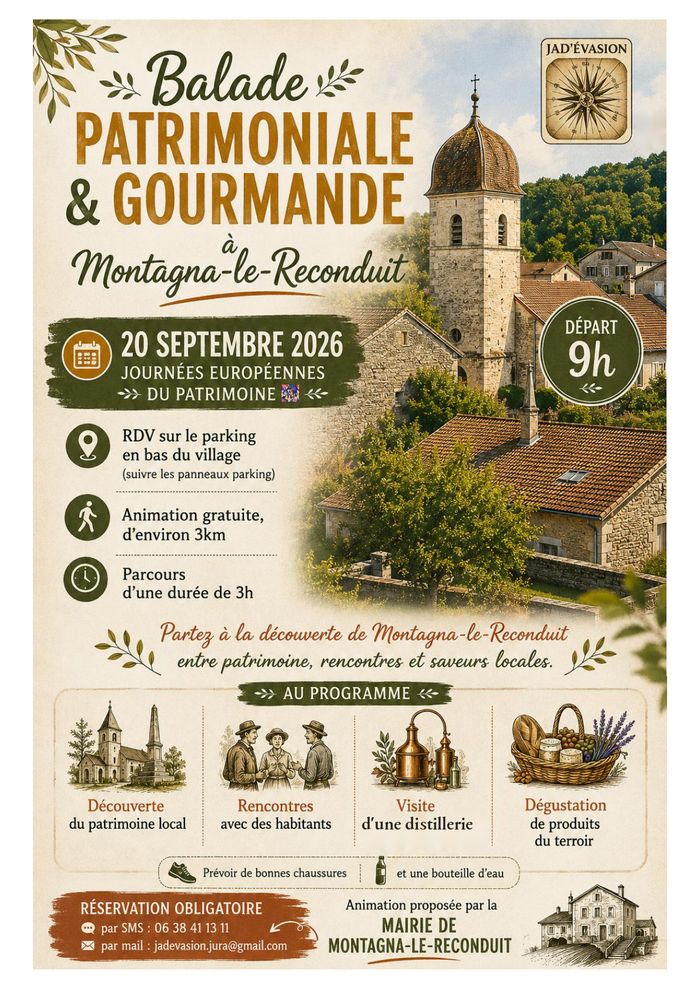 Balade patrimoniale et gourmande, Montagna-le-Reconduit, Montagna-le-Reconduit