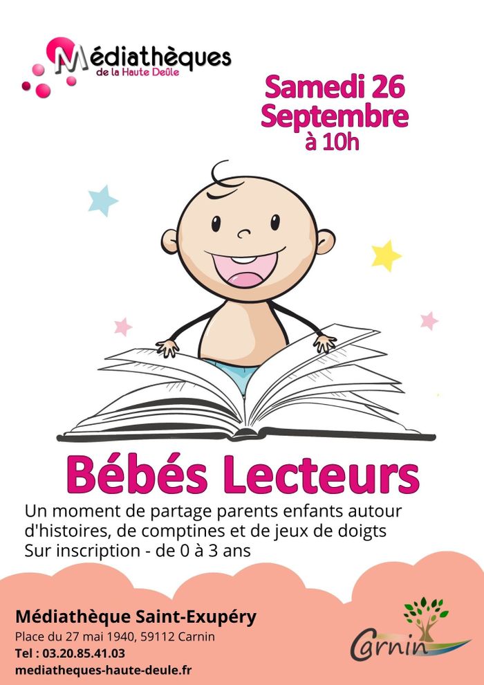Bébés lecteurs, Carnin – Médiathèque Saint Exupéry, Carnin