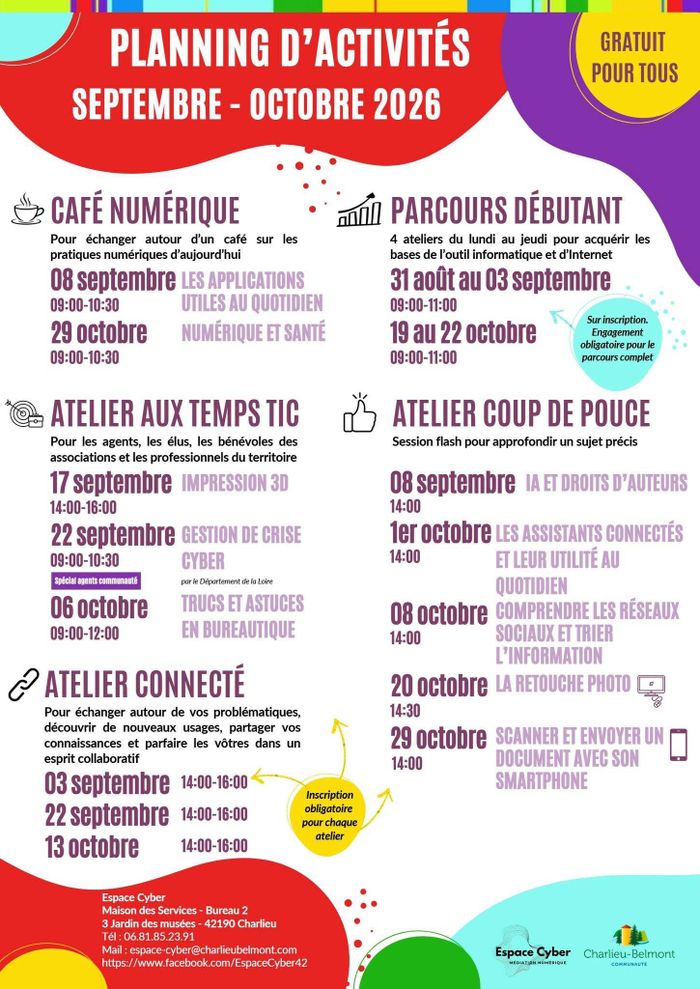 Café numérique : Numérique et santé, Espace Cyber, Charlieu