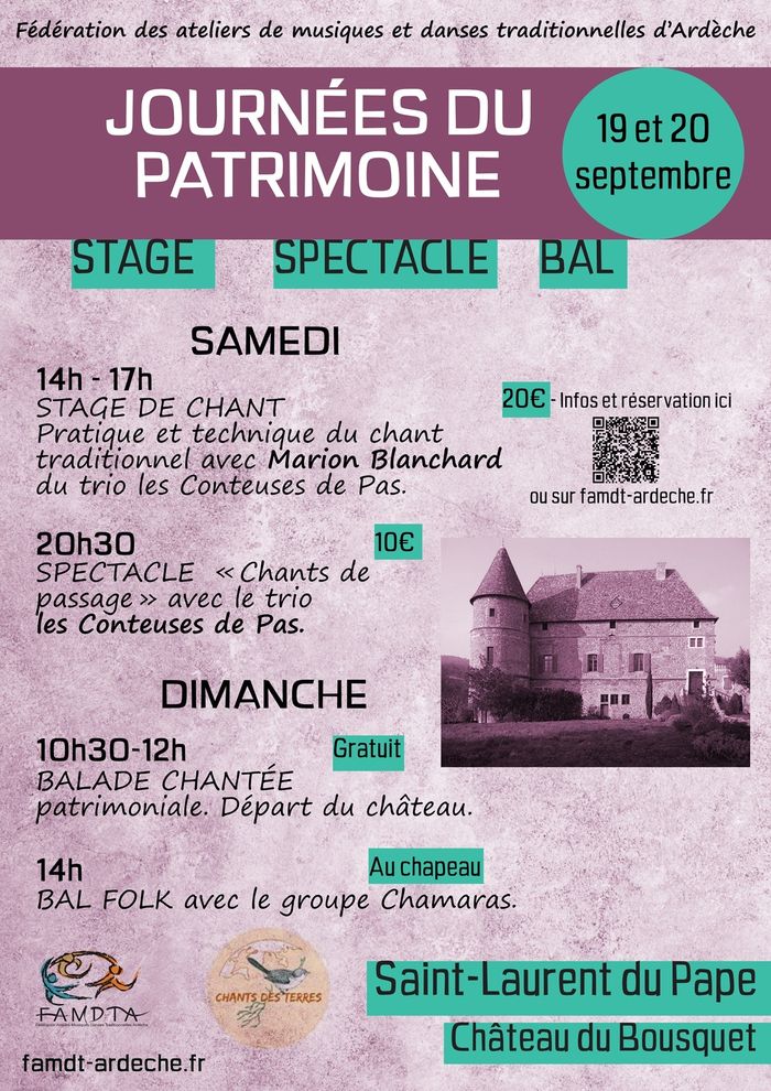 Chants traditionnels au château du Bousquet de Saint-Laurent-du-Pape, Château du Bousquet, Saint-Laurent-du-Pape