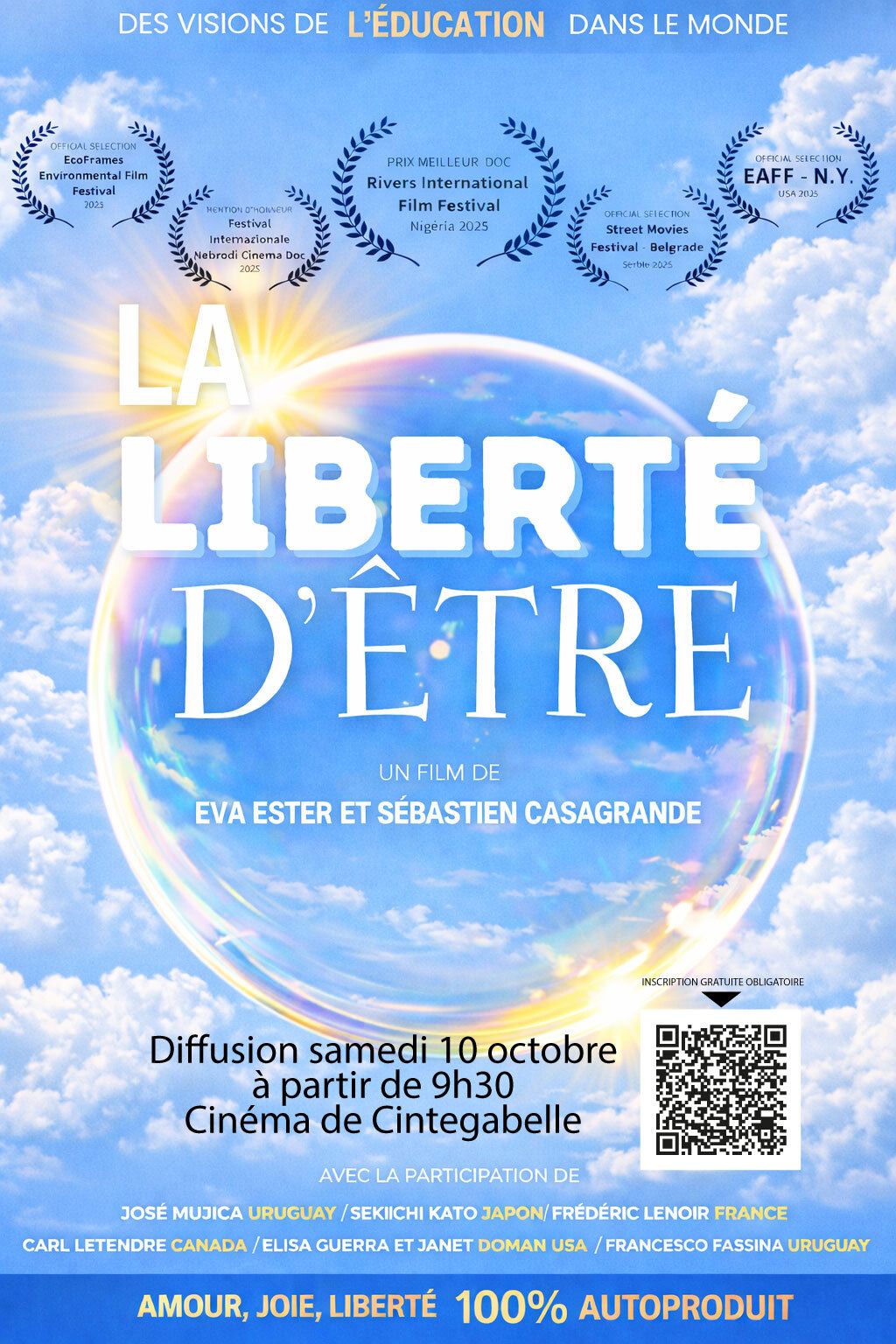 CINÉ-DÉBAT LA LIBERTÉ D'ÊTRE Rue de la Treille Cintegabelle 2026-10-10