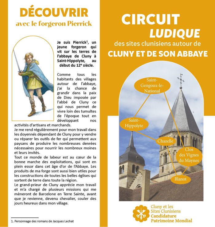 Circuit ludique en autonomie des sites clunisiens autour de Cluny et son abbaye, Centre-ville de Cluny, Cluny
