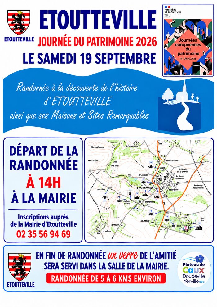Circuit : randonnée à la découverte de l’histoire d’Etoutteville ainsi que ses maisons et sites remarquables, Mairie, Étoutteville