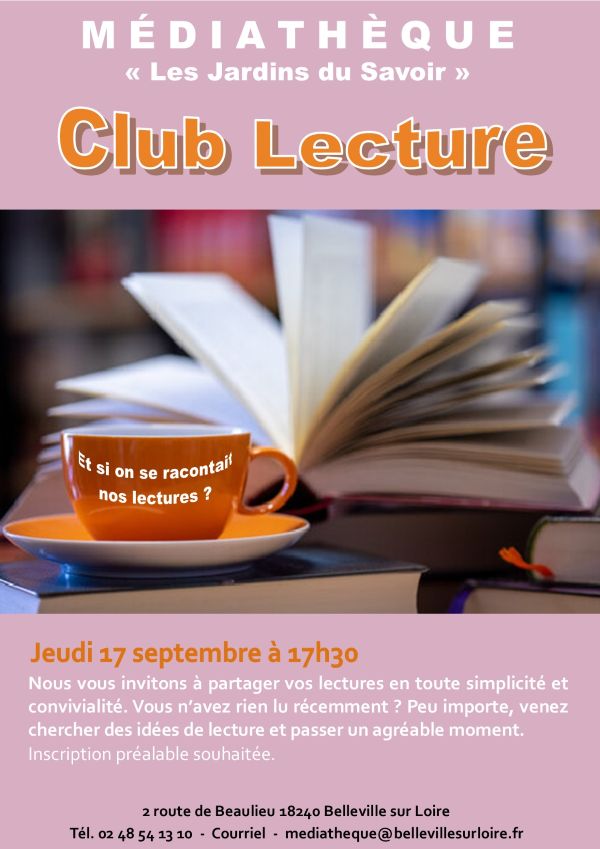 Club lecture Belleville-sur-Loire