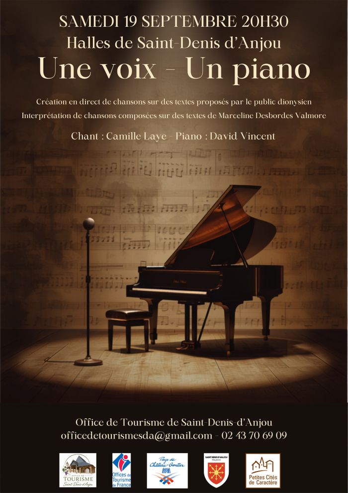 Concert 1 voix-1 piano, Les Halles, Saint-Denis-d&rsquo;Anjou
