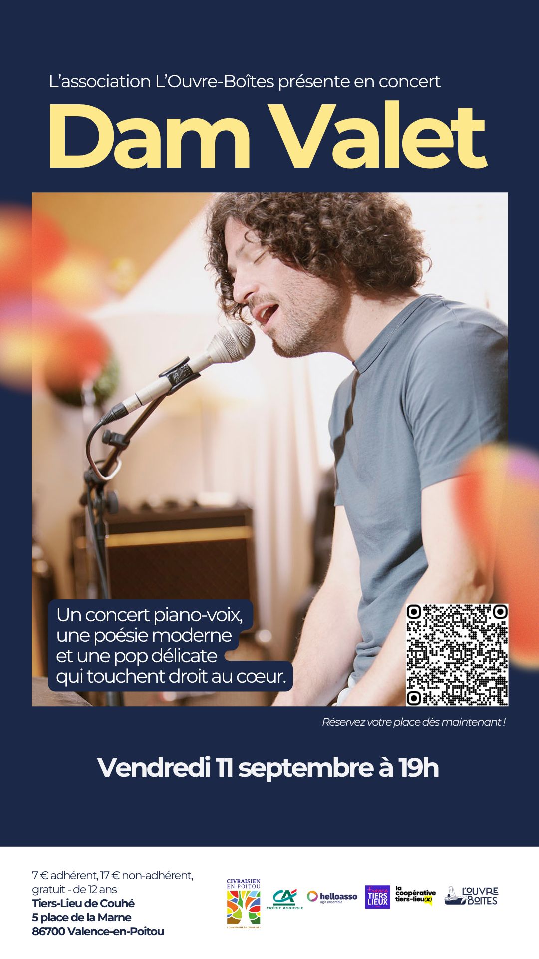 Concert Dam Valet 5 place de la Marne Valence-en-Poitou 2026-09-11