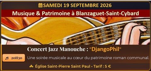 Concert de rentrée, Église Saint-Cybard, Blanzaguet-Saint-Cybard