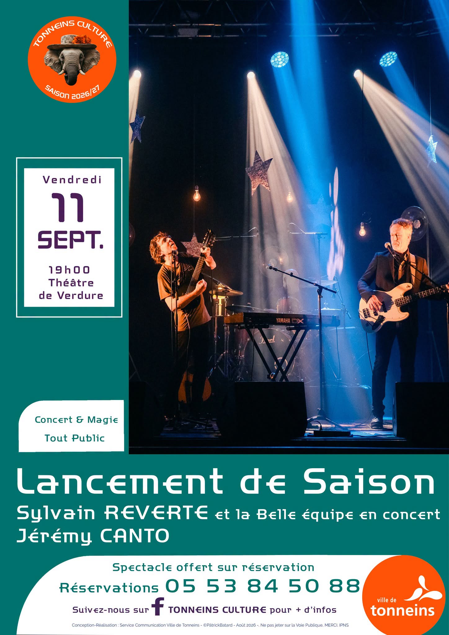 Concert et magie Lancement de saison Cours de Verdun Tonneins 2026-09-11