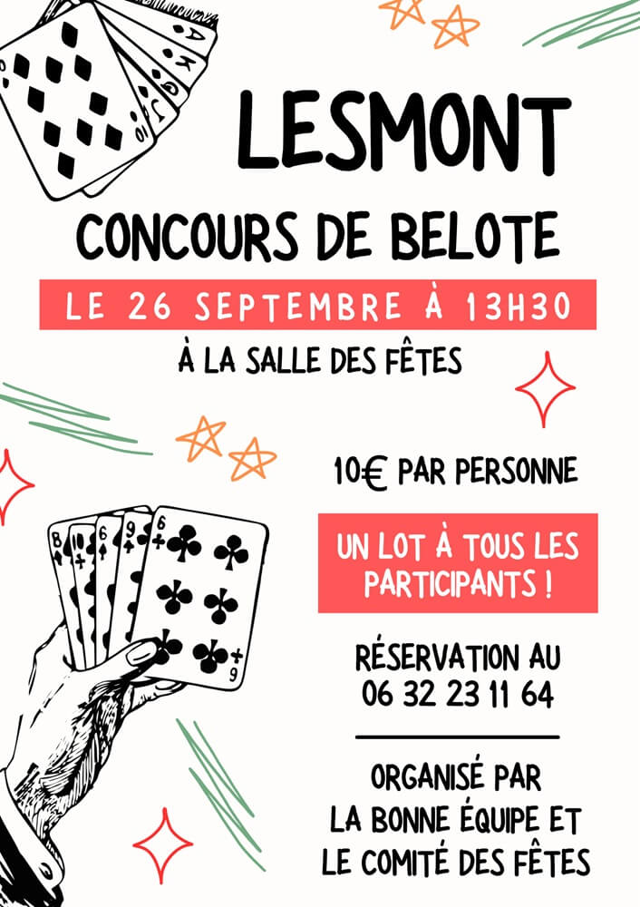 Concours de belote Lesmont
