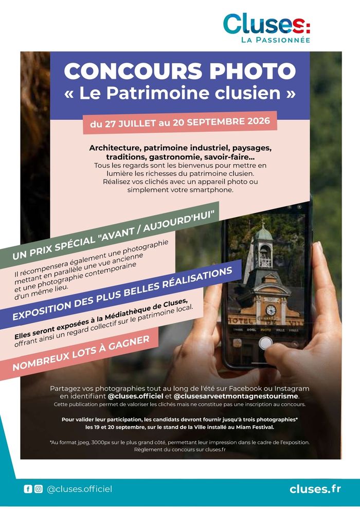CONCOURS PHOTO – LE PATRIMOINE CLUSIEN VU PAS SES HABITANTS, Théâtre Les Allos, Cluses