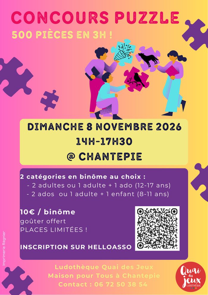 Concours puzzle – 500 pièces, Maison pour tous de Chantepie 35135 Chantepie, Chantepie