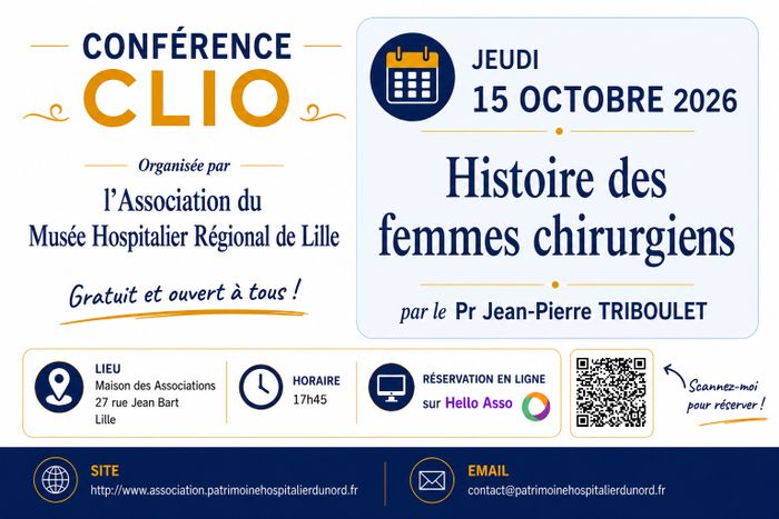 Conférence CLIO : Histoire des femmes chirurgiens, Maison des Associations de Lille, Lille
