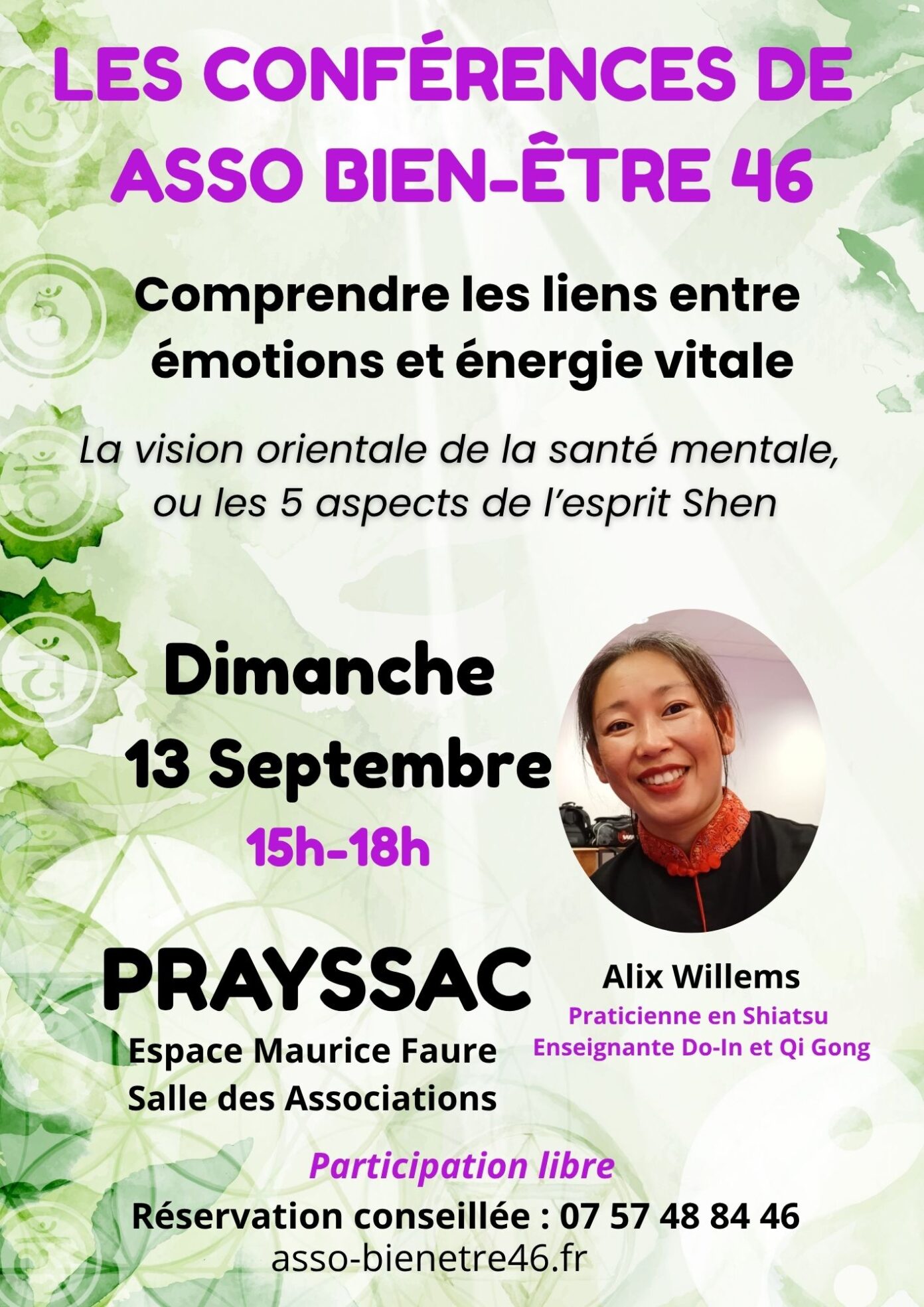 Conférence Comprendre les liens entre émotions et énergie vitale  Prayssac