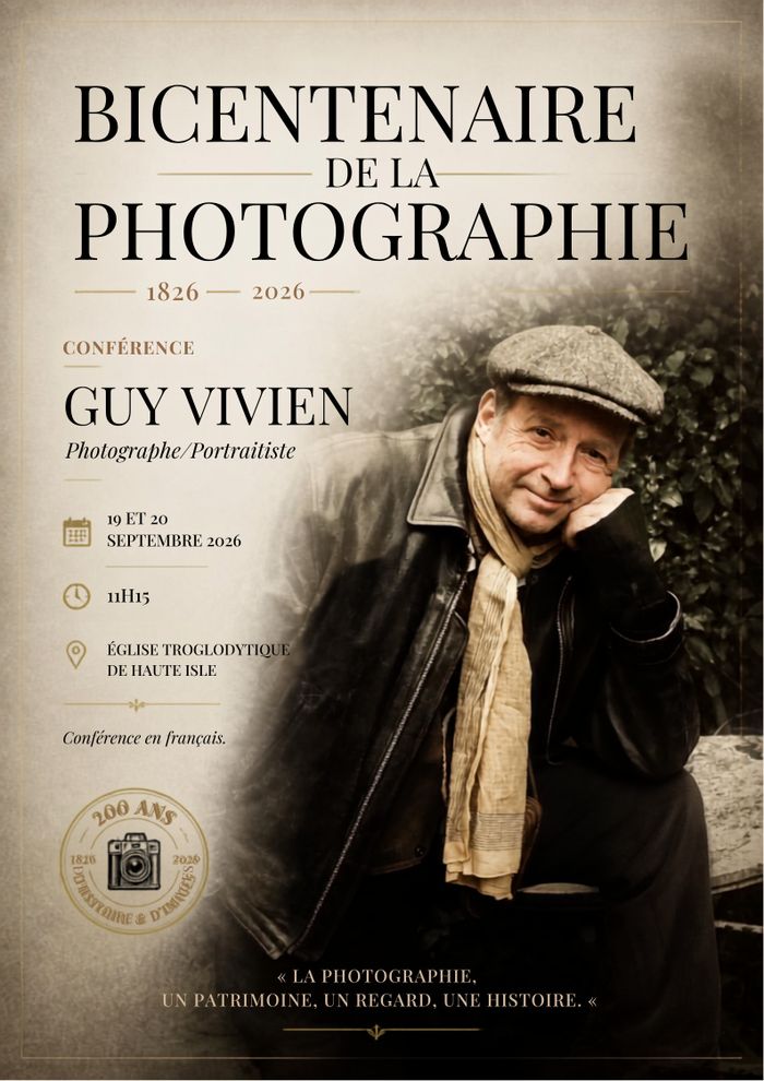 Conférence « La vie d’un photographe », Église troglodytique de l’Annonciation, Haute-Isle