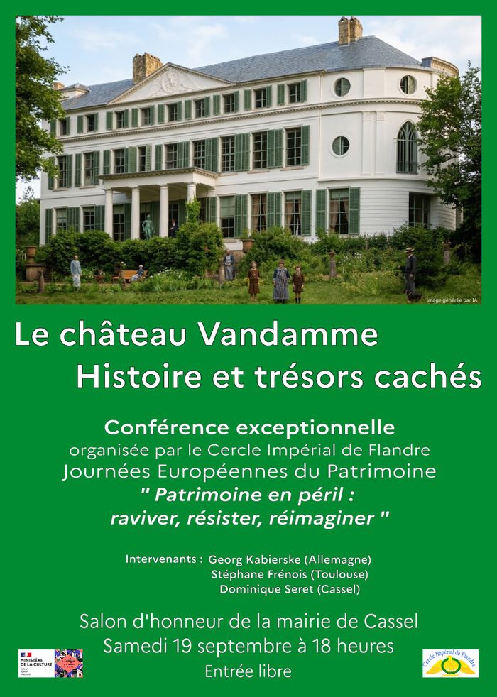 Conférence « Le château Vandamme, Histoire et trésors cachés », Mairie de Cassel (Nord), Cassel