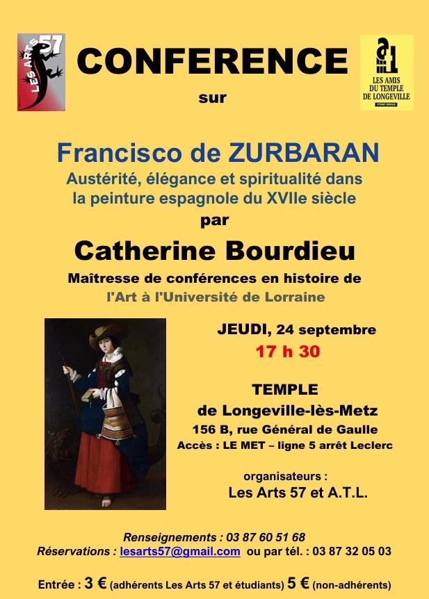 Conférence sur Francisco de Zurbaran Temple de Longeville Longeville-lès-Metz