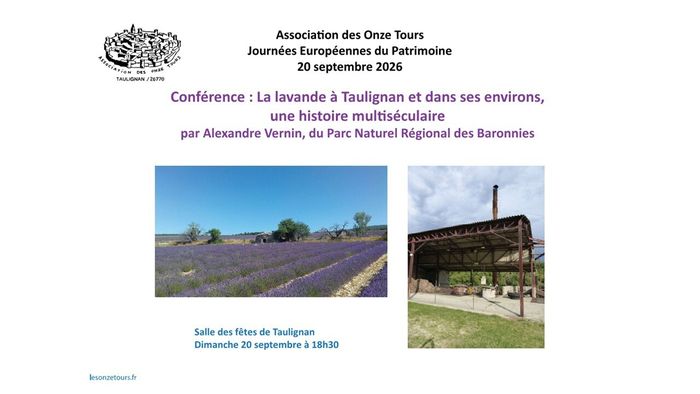Conférence « Taulignan : La lavande à Taulignan et dans ses environs, une histoire multiséculaire » par Alexandre Vernin, Salle des fêtes de Taulignan, Taulignan