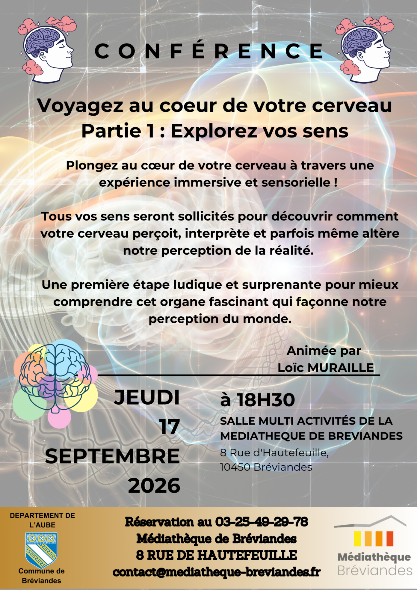 Conférence Voyagez au cœur de votre cerveau Bréviandes