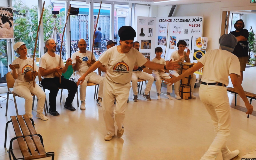 Cours de Capoeira Angola traditionnelle avec Mestre Faísca Gymnase Marie Paradis Paris