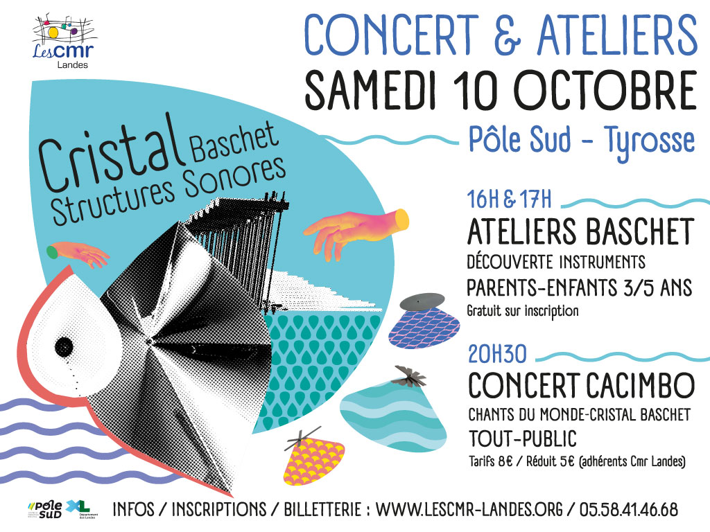Cristal et Structures Sonores Baschet concert et ateliers ! voie romaine Saint-Vincent-de-Tyrosse