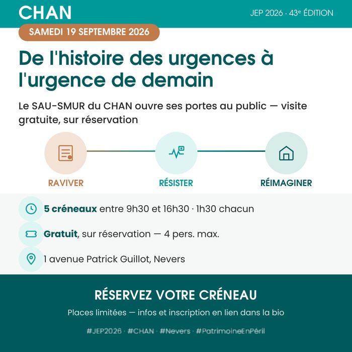 De l’histoire des urgences à l’urgence de demain – Découvrez le SAU-SMUR du Centre Hospitalier de l’Agglomération de Nevers, Centre Hospitalier de l’Agglomération de Nevers, Nevers
