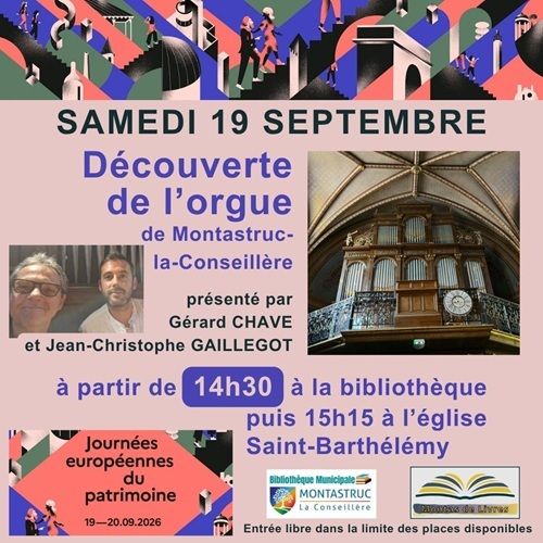 Découverte de l&rsquo;orgue de l&rsquo;église Saint-Barthélémy, Bibliothèque municipale de Montastruc-la-Conseillère, Montastruc-la-Conseillère