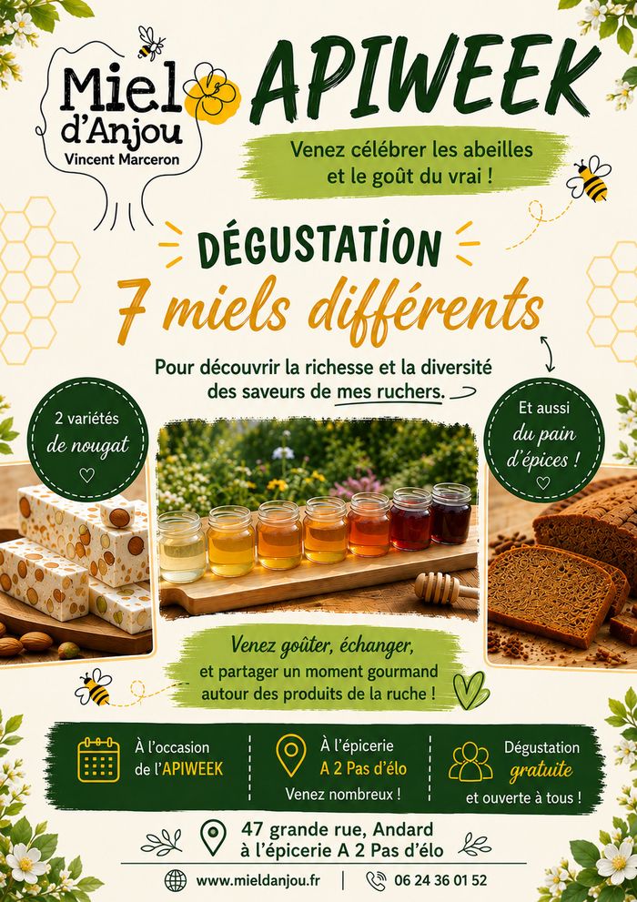 Découverte des miels et gourmandises, Epicerie A2 pas d’Elo (Andard), Loire-Authion
