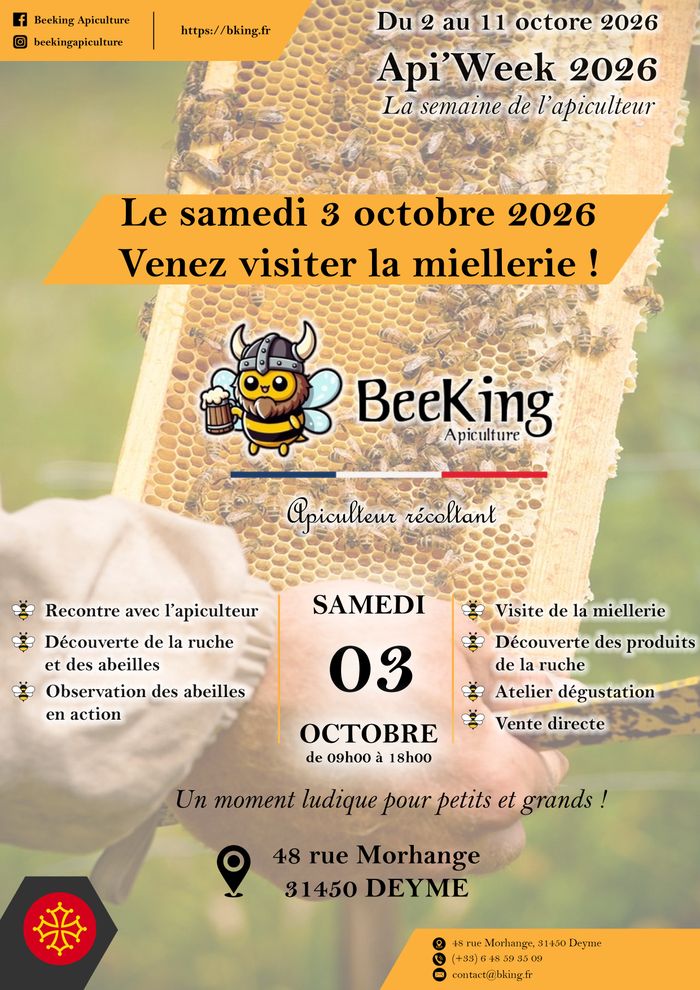 Découvrez l’apiculture avec Beeking Apiculture, Miellerie Beeking Apiculture, Deyme