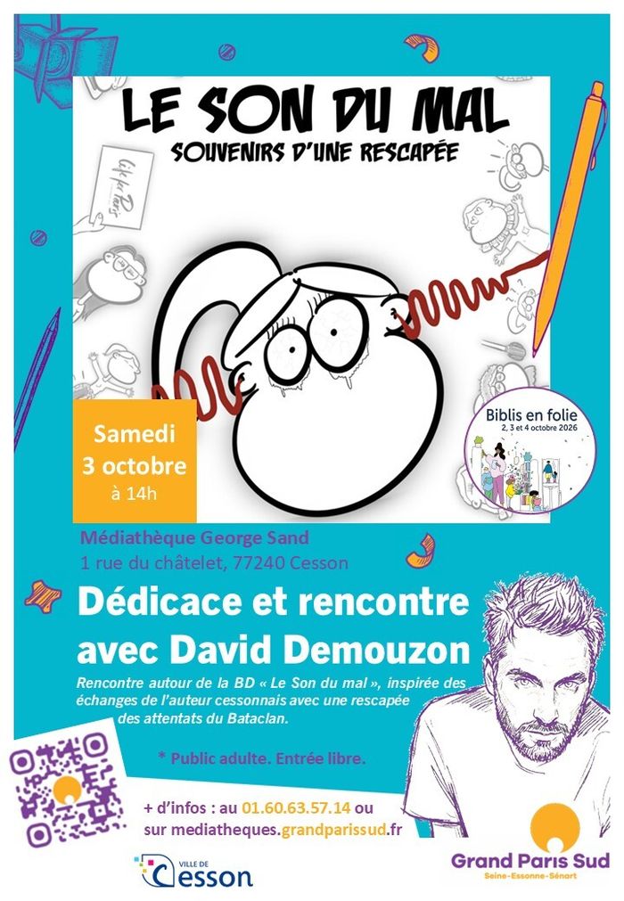 Dédicace et rencontre avec David Demouzon, Médiathèque George Sand, Cesson