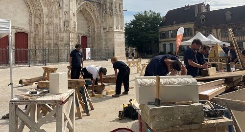 Démonstration de métiers liés à la restauration du patrimoine, Cathédrale Saint-Pierre-et-Saint-Paul, Troyes