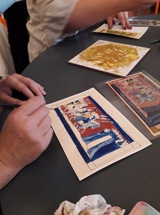 DÉMONSTRATION DE SAVOIR-FAIRE : ATELIER D’ENLUMINURE MÉDIÉVALE, Bibliothèque et archives d&rsquo;agglomération du Pays de Saint-Omer, Saint-Omer
