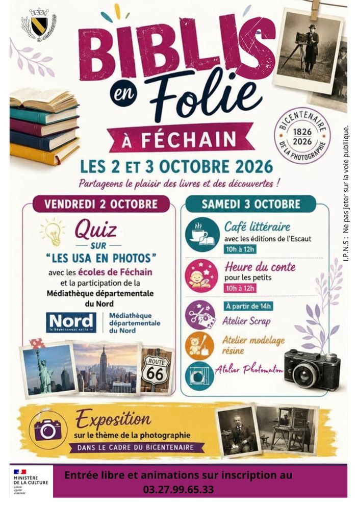 Des mots, des images, des mains, Médiathèque de Féchain, Féchain
