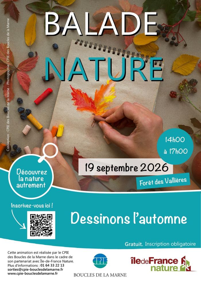 Dessinons l’automne, Forêt Régionale des Vallières, Dampmart
