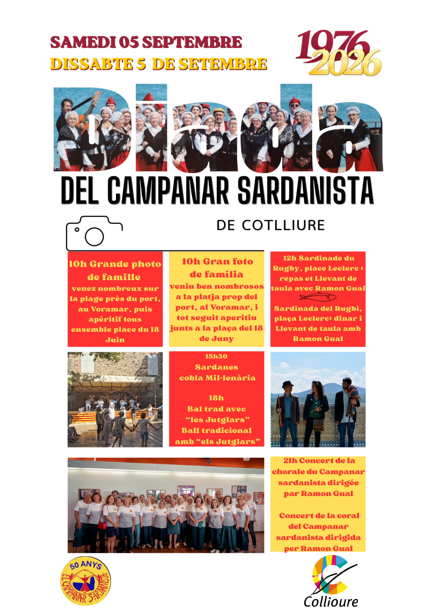 DIADA CATALANA PAR LE CAMPANAR SARDANISTA Collioure