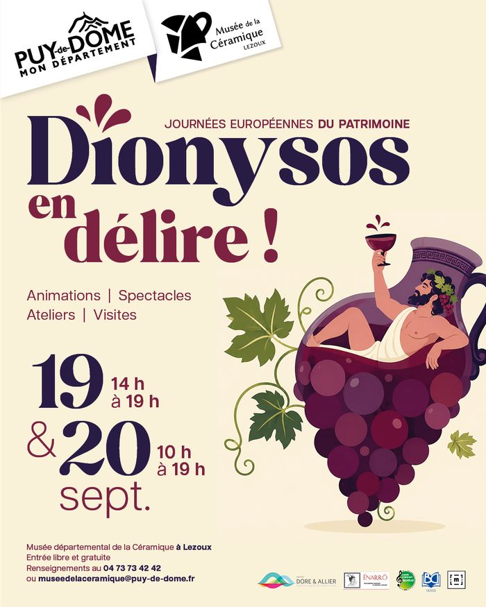 Dionysos en délire ! – Ateliers créatifs, Musée de céramique gallo-romaine, Lezoux