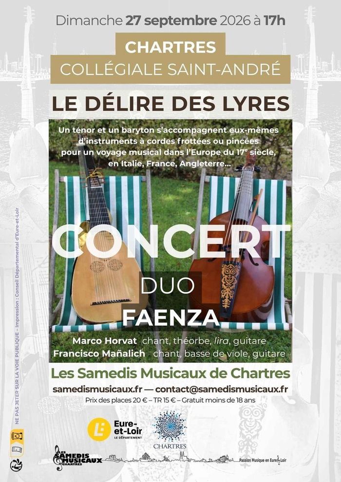 Ensemble Faenza, Le Délire des lyres, Collégiale Saint-André, Chartres