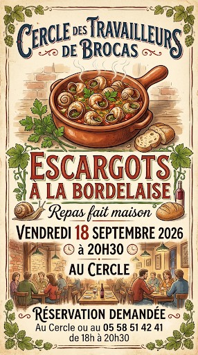 ESCARGOLADE Cercle de travailleurs de BROCAS Brocas