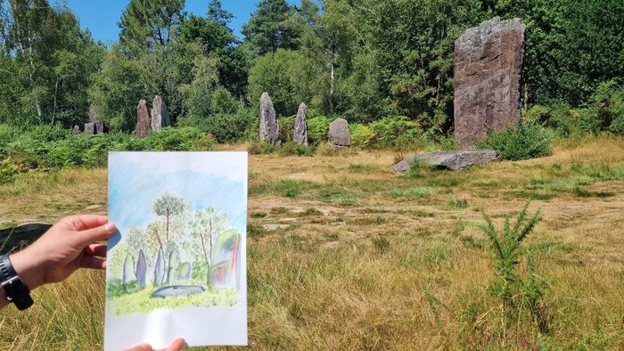 Esquisse ton patrimoine, Site des Menhirs de Monteneuf, Monteneuf