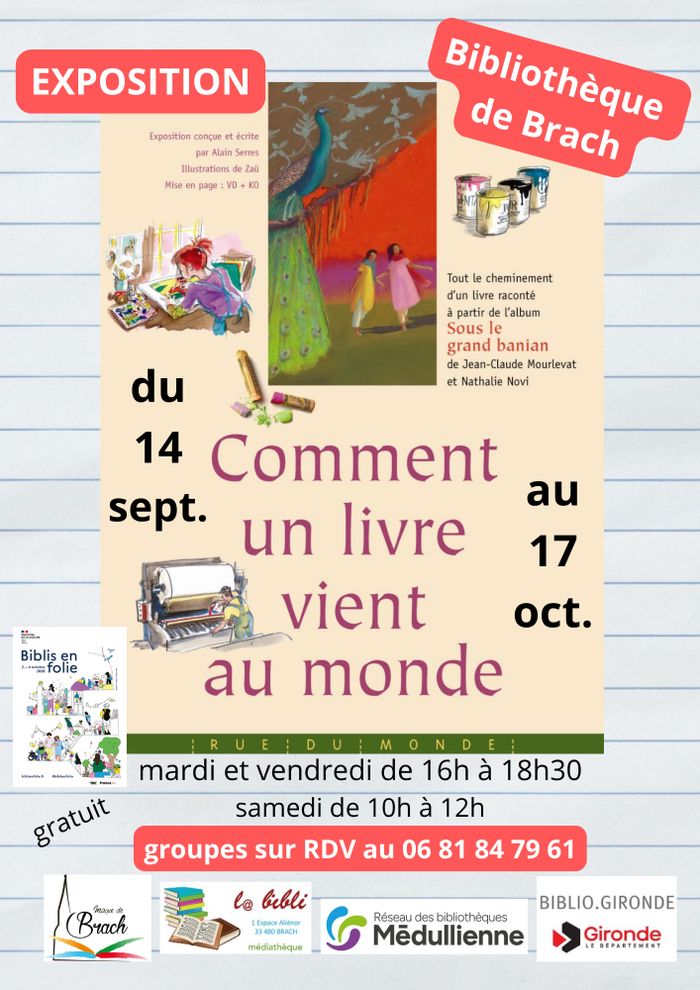 EXPOSITION – Comment un livre vient au monde, Bibliothèque Municipale de Brach, Brach